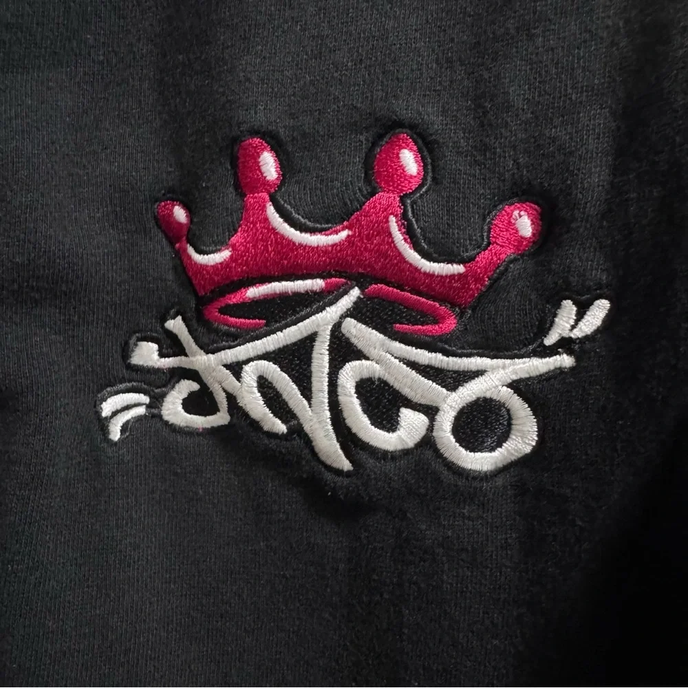 Men’s JNCO Full Zip Sweatshirt Embroidered Crown Logo Size Medium